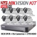 2MP TurboHD Hikvision System KIT: 8CH DVR + 8x Cameras + 2TB HDD