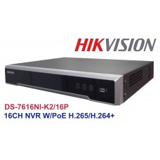 HIKVISION DS-7616NI-K2/16P 16CH NVR with PoE